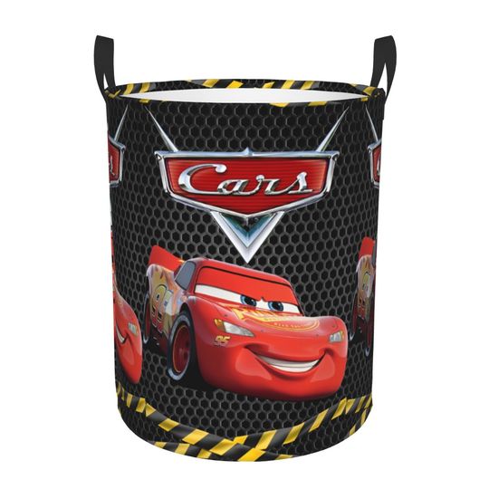 Discover Lightning McQueen Cars Movie Stuff Storage Basket Box Organizer Bins for Play Room