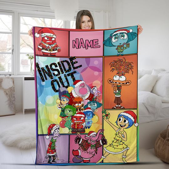 Discover Inside Out Fleece Blanket, Inside Out Blanket, Emotion Blanket, Inside Out Disneyland Blanket, Disneyland Blanket, Throw Blanket AXJG12