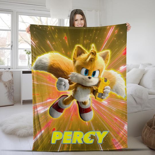 Custom Sonic The Hedgehog Blanket, Tails Hedgehog Blanket