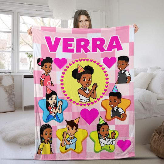 Discover Custom Name Gracier Corner Blanket,Personalized Name And Age Gracie's Quilt, Vintage Gracie's Fleece Blanket party UM3N12