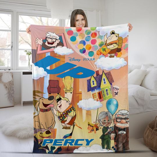 Discover Personalized Disney Pixar Up Blanket, Adventure Is Out There, Carl And Ellie Blankets, Disney Couples Valentines Day Gift SKYL23