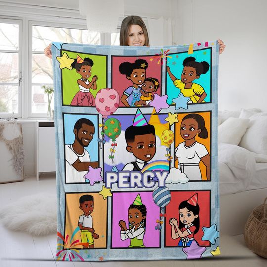 Discover Custom Name Gracier Corner Birthday Boy Blanket,Personalized Name And Age Gracie's Quilt, Vintage Gracie's Fleece Blanket UNYB21