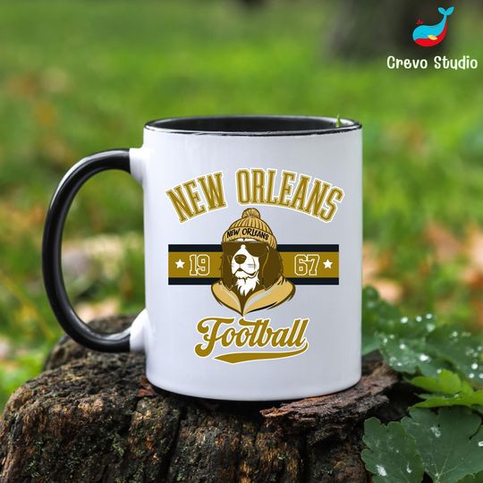 Personalized New Orleans Football Mug, Coffee Cup Gift, Gift for Fan
