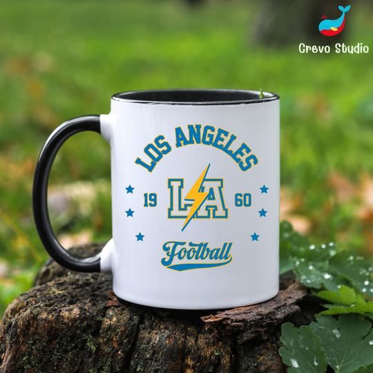 Discover Los Angeles Football Mug, Custom Charger Coffee Cup Gift, Personalized Name for Fan