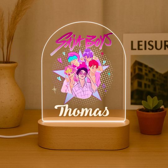 Discover Personalized K-POP Saja Boys Night Light - Custom Anime Fan Decor