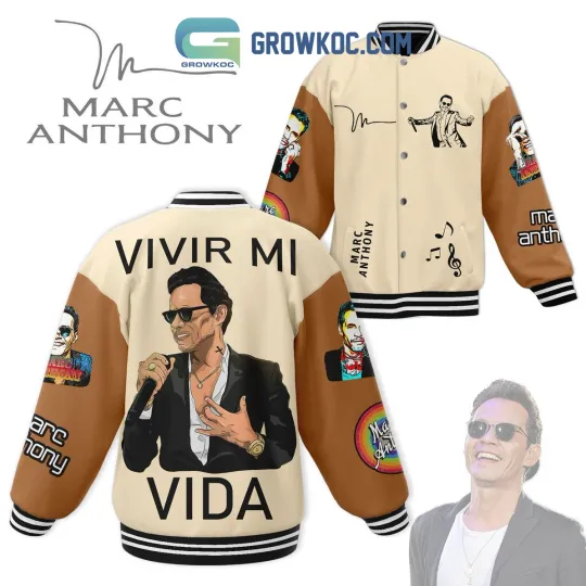 Discover Marc Anthony Vivir Mi Vida Baseball Jacket