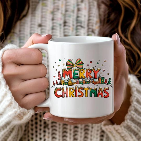 Discover Merry Christmas Mug , Christmas Coffee Mug , Retro Christmas Mug , Mug For Christmas