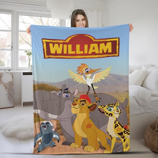 Discover Disney Lion Guard Blanket, Custom Lion Guard Blanket, Wdw Disneyland Birthday Blanket, Lion Guard Blanket, Amnimal Kingdom Blanket SKZU03