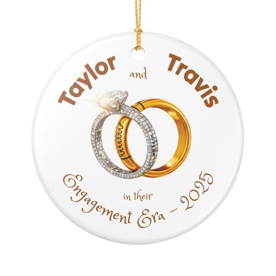 Discover Taylor & Travis Engagement Ornament: taylor version Pop Culture Keepsake