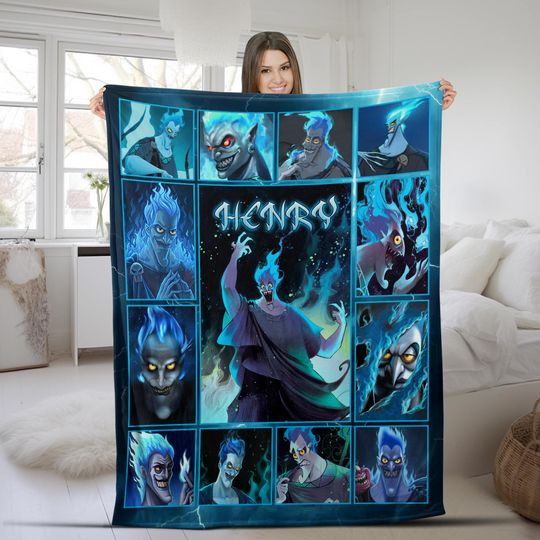 Discover Personalized Disney Villian Hades Hercules Blanket, Custom Name Megara Hercules Diva The Muses, WDW Disneyland Villain Hades Gift UN1G08
