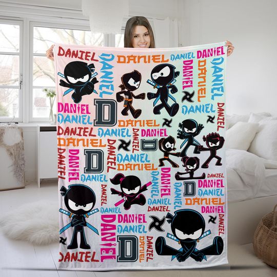 Discover Ninja Kidz TV Family Birthday Blanket/Ninja Kidz TV Birthday Blanket/Ninja Kidz TV Blanket/Custom Ninja Kidz Tv Birthday Blanket OGWY13