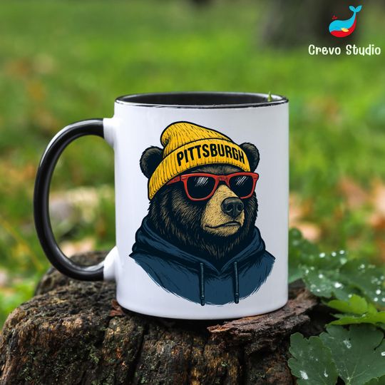 Discover Pittsburgh Football Mug, Personalized Steeler Coffee Cup, Custom Fan Gift Mug