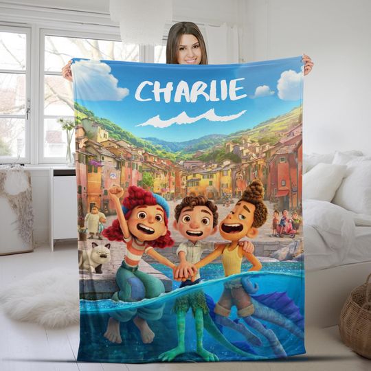 Discover Personalized Luca Blanket/Luca Birthday Blanket/Luca Birthday Blanket Gift/Lucas Blanket/Disney Luca Christmas Gift/Luca Blanket OGUG30