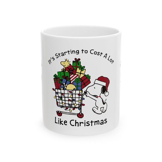 Discover Princess Grace Snoopyy Christmas Ceramic Mug  Holiday Gift for Dog Lovers