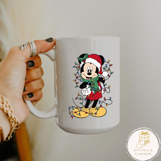 Discover Disney Mickey Minniee Christmas Mug, Disney Family Christmas Mug, Mickey Christmas, Christmas Kids Gift, Disneyland Christmas Gift