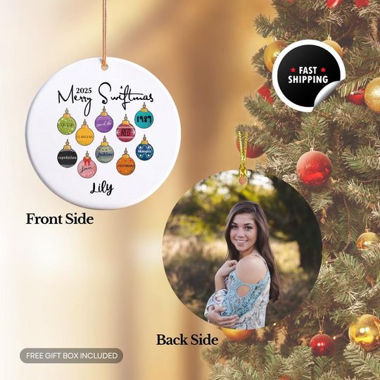 Tay Tay Personalized Christmas Ornament | Christmas Ornament | Custom Photo | Merry Christmas | Customize Ornament | Gift for Her