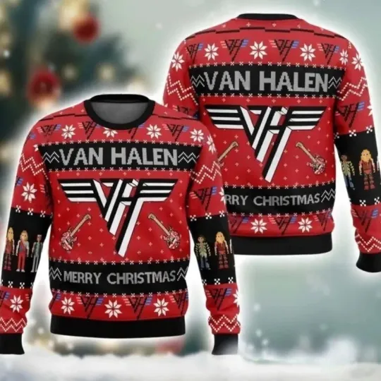 Van Rock Band & H4llen Christmas Ugly Sweater 2025 Holiday