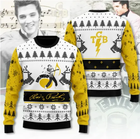 Discover Elvis Presley 2025 Ugly Sweater Xmas Gift For Fans