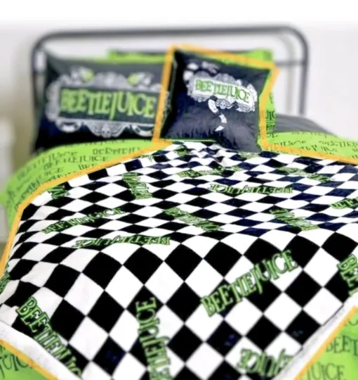 Discover Beetlejuice Pillow & Fleece Throw Bundle Set | Licensed Bedding Collection