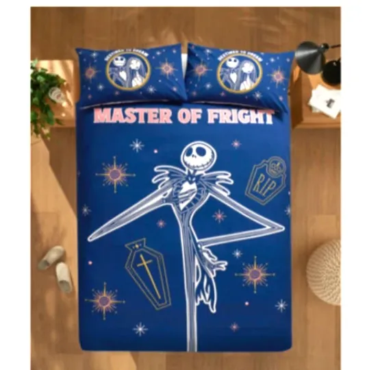 Nightmare Before Christmas Jack Skellington Master of Fright Duvet Set Bedding