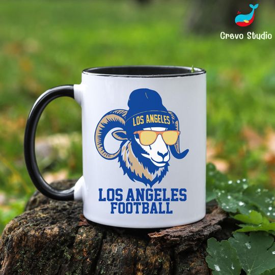 Discover Los Angeles Football Mug, Custom Coffee Cup Gift, Personalized Name for Ram Fan