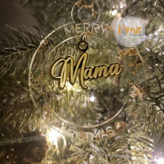 Discover Personalized Custom Dangling Hanging Ornament | Personalized Acrylic Holiday Decoration | Unique Festive Tree Decor | Luxury