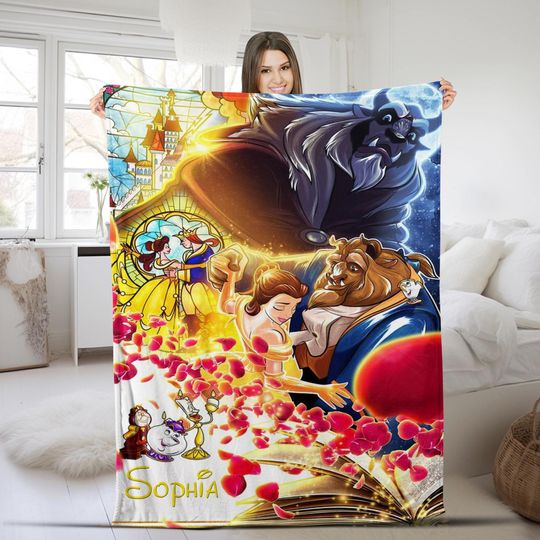 Customized Beauty And The Beast Blanket