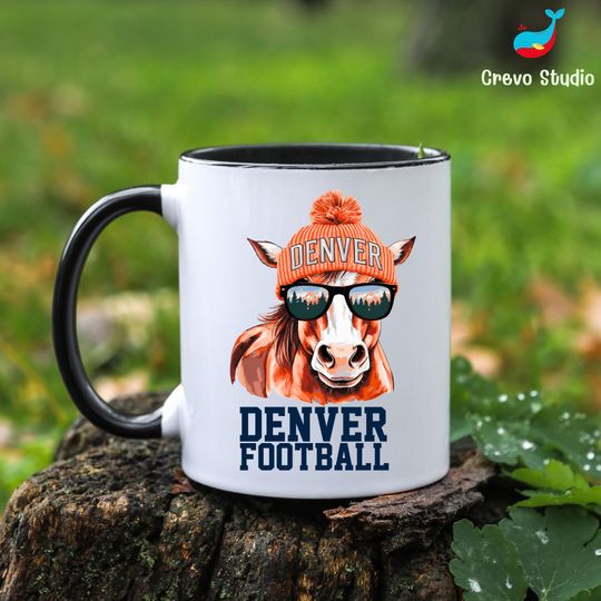 Personalized Denver Football Broncos Mug, Coffee Cup Gift, Gift for Fan
