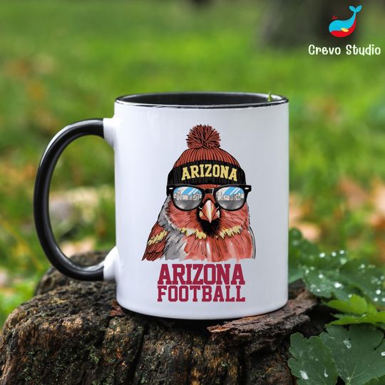 Discover Arizonna Football Mug, Custom Coffee Cup Gift, Personalized Name for Cardinal Fan