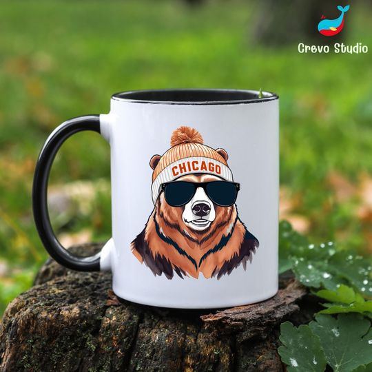 Discover Chicago Football Fan Mug, Custom Coffee Cup, Personalized Gift for Football Lovers, Chicago Custom Mug, Gift Idea for Her or Him