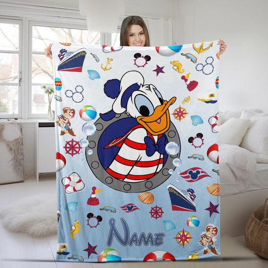 Discover Mickey And Friends Cruise Trip, Personalized All Characters Disney Cruise Line Blanket, Disney Family Cruise Vacation 2024 Gift SKZ510