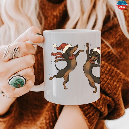 Discover Dachshund Christmas Mug for Dog Lovers, Dachshund New Year Shirt, Christmas Mug, Dachshund Mom Mug