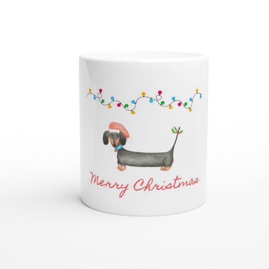Discover Merry Christmas Dachshund Ceramic Mug