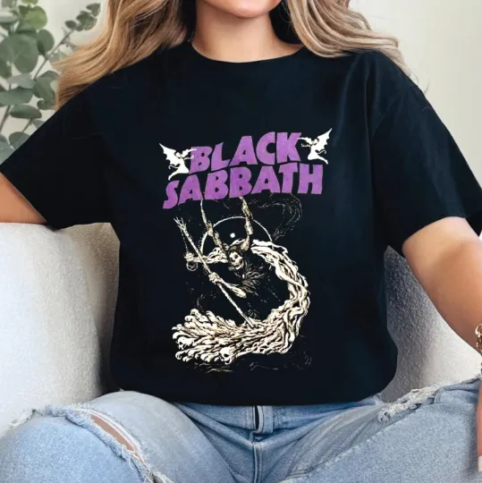 Discover Black Sabbath Tour 2025 Vintage Graphic T-Shirt Rock Music Band Tee