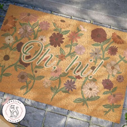 Discover Oh Hi Eras Doormat  Floral Entry Rug Inspired by Tour Opening  Cute Taylor Welcome Mat for Front Porch Decor, Porch Doormat, Subtle Swift