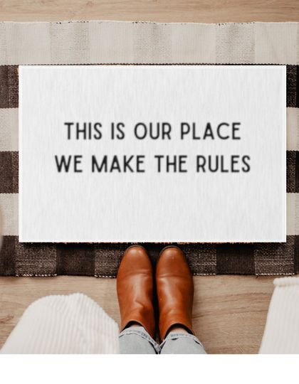 Discover This Is Our Place, We Make The Rules - taylor version Rug - Outdoor Rug - Taylorr Swifts Door Mat - Taylorr Swifts Merch - Taylorr Swifts Decor