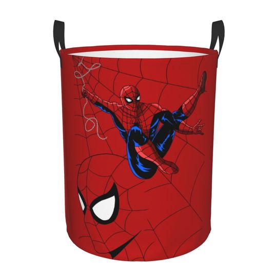 Custom Action Spider Man Comics Laundry Basket