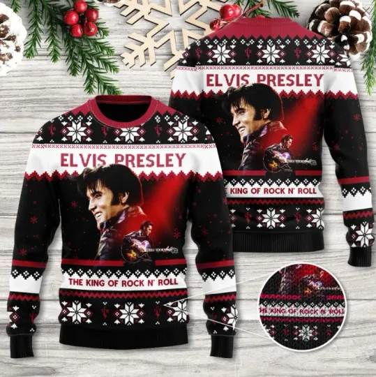 Discover Elvis Presley The King of Rock and Roll Ugly Sweatshirt
