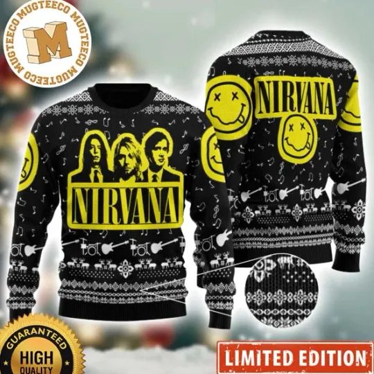 Discover Nirvana Band 3D Ugly Christmas Sweater Xmas Gift For Fans