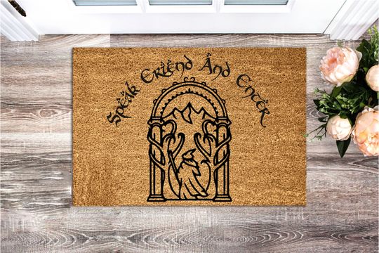 Discover Speak Friend and Enter Doormat: Eco-Friendly Coir Welcome Mat