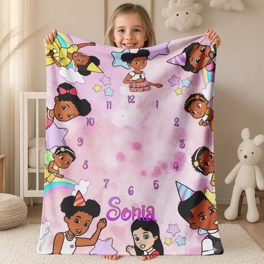 Custom Gracie's Corner Milestone Blanket, Gracie's Corner Blanket