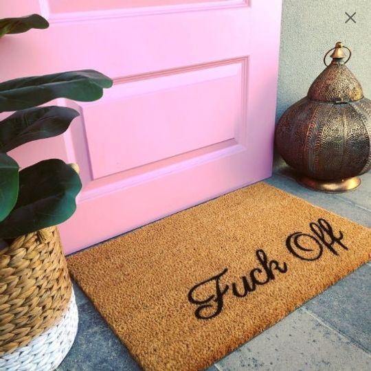 Fuck Off Doormat, Funny Doormat, Rude Doormat, Cute Doormat, Swearing Doormat,Front Door Mat, Custom Doormat, Stylish Mat, Housewarming Gift