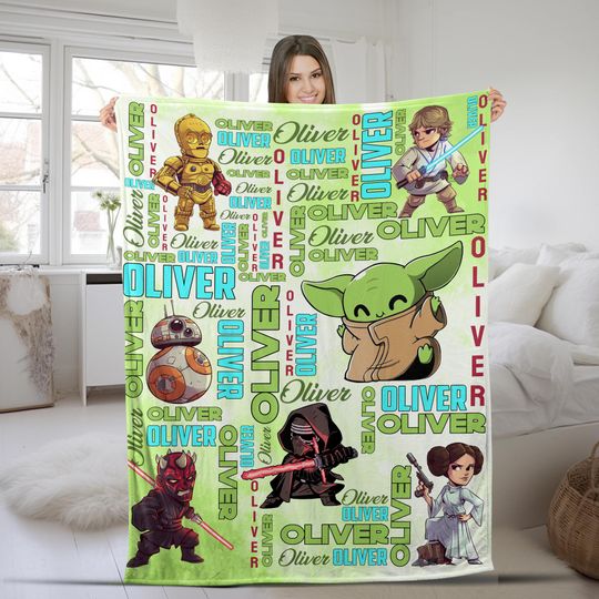 Discover Personalized Name Star Wars Blanket, Star Wars Characters Blanket, Star Wars Birthday Gift, Custom Galaxy Edge Blanket, Darth Vader SKYL18