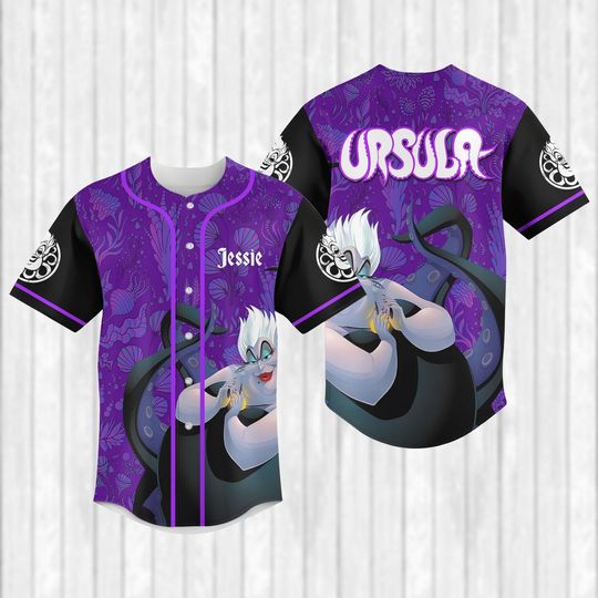 Discover Halloween Ursula Baseball Jersey for Women, Disney Villains The Little Mermaid Gift