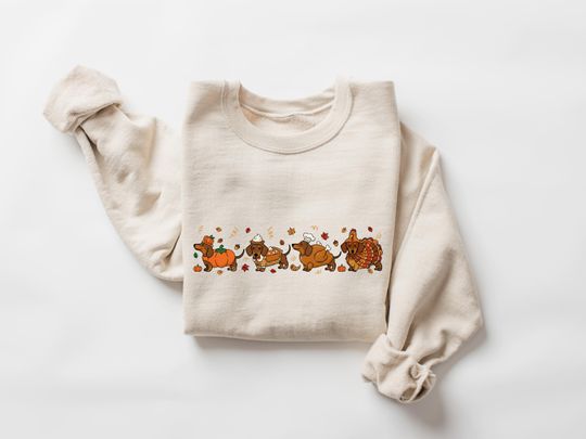 Discover Turkey Dog Tshirt, Cute Wiener Dog Thanksgiving Tee, Dachshund Lover Sweatshirt, Funny Turkey Costume Dog Gift, Thanksgiving Dog Sweater