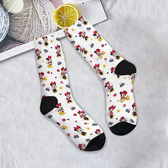 Discover Minnie Mouse Print Socks
