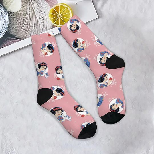 Unisex Snow White Print Socks