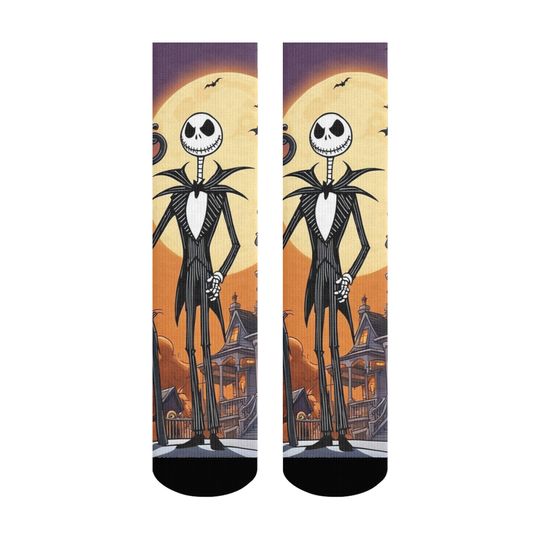 Discover 1 Pair The Nightmare Before Christmas Jack Skellington Cartoon Crew Socks