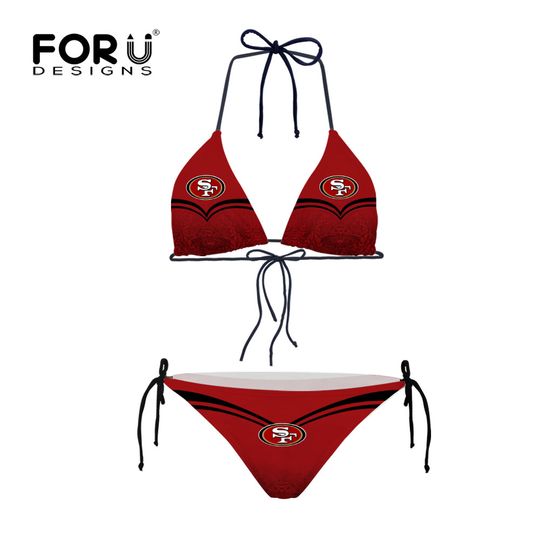 San Francisco Football Team 49ers Summer Beach Women's Bikini Swimsuit