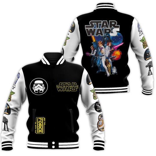 Custom Star Wars Baseball Jacket - Darth Vader College Jacket and Galaxy's Edge Shirt